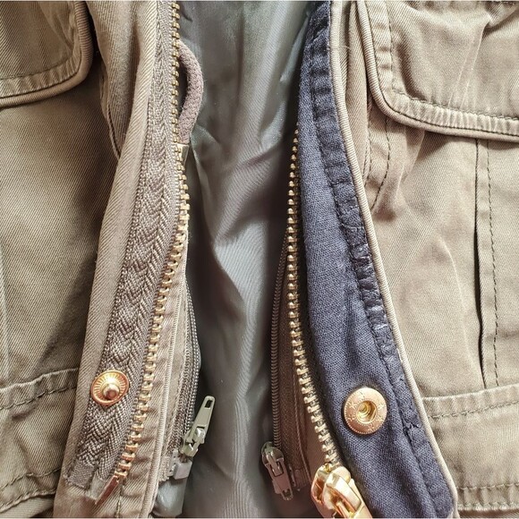 Zara Olive Military Jacket Size XS - Picture 6 of 6
